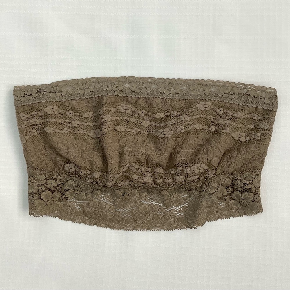 NWT Free People Intimately Bandeau - Taupe Lace